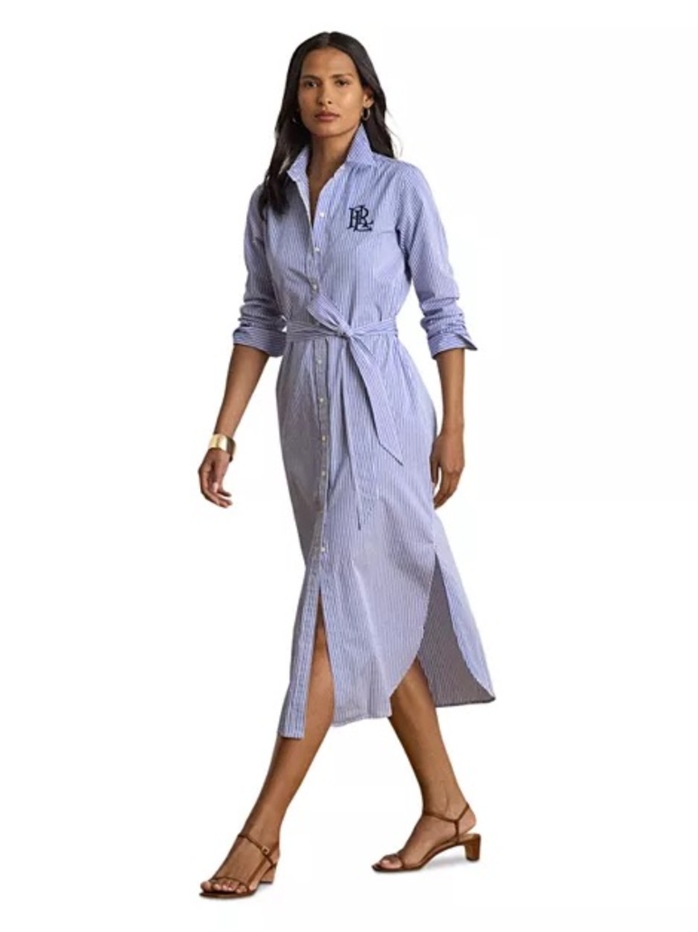 Polo Ralph Lauren Broadcloth Shirt Dress Midi Size 6 57352